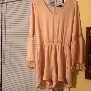 Peach Romper - Charlotte Russe
